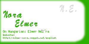 nora elmer business card